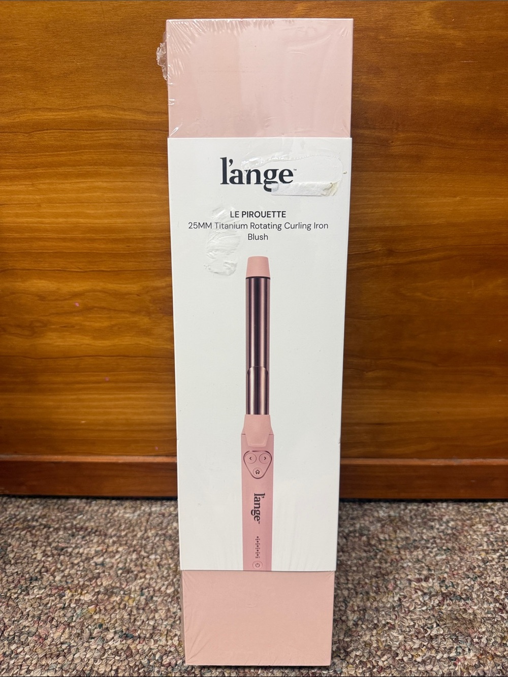 Lange 25MM Titanium Rotsting Curling Iron, Blush